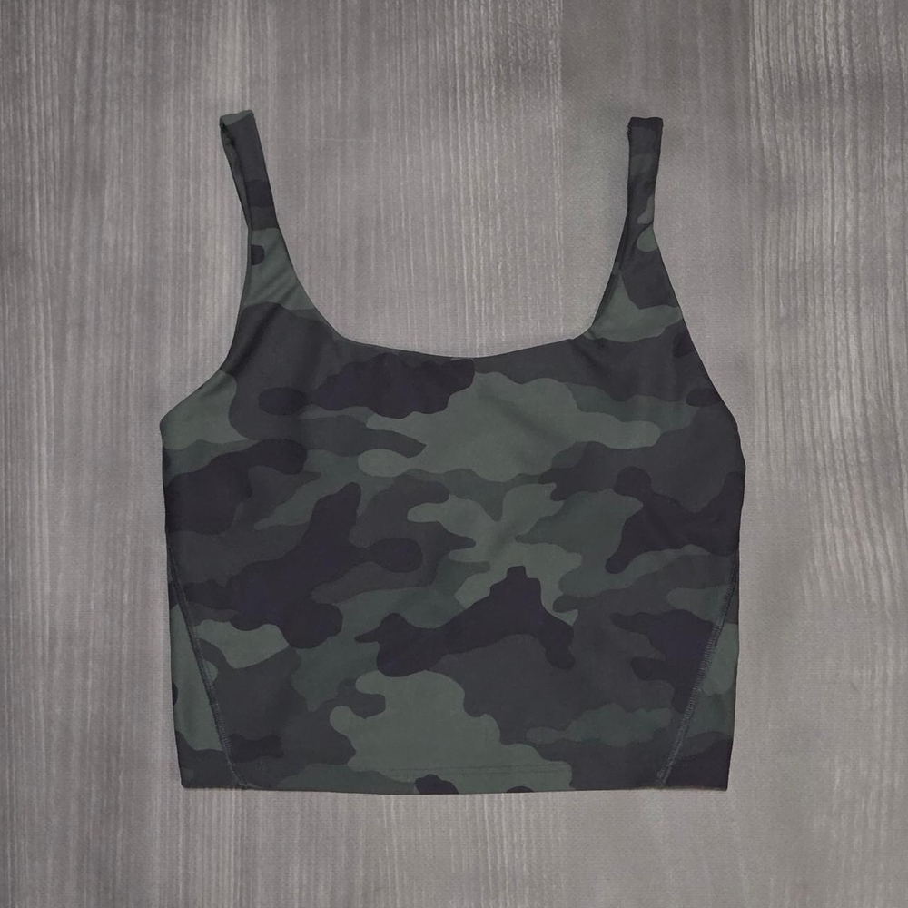 Old Navy Active PowerSoft light support small sports bra tank in Camo Print